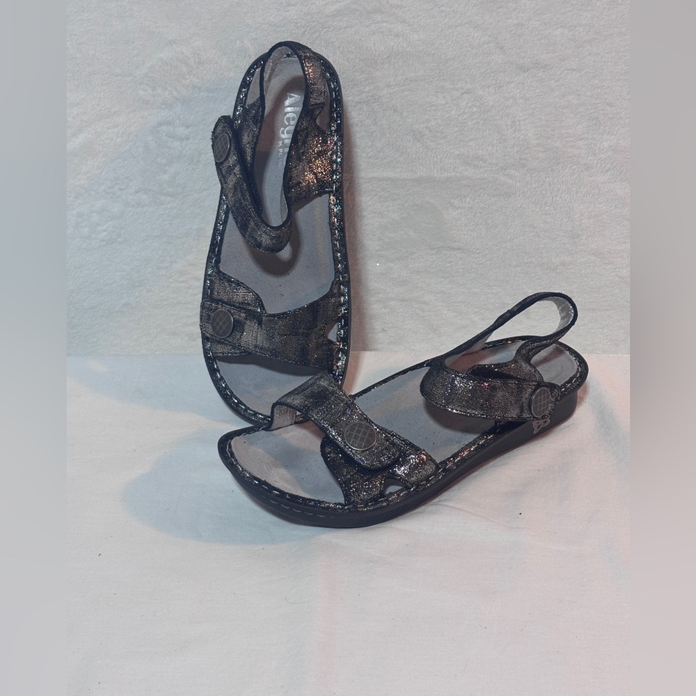 Alegria Vienna 7761  Black Silver Metallic EU-38 US 8 - 8.5